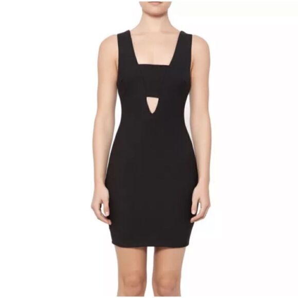Elizabeth & James Binx Mini Black Dress V Neck  Bodycon Cut Out Size XS - Picture 5 of 10